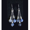 Boucle d'oreilles Lapis Lazuli Pierre naturelle - faire un cadeau bijou fin bleu perle bleue amour anniversaire