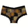 Culotte tanga Mystique Gothique wicca soleil patchwork extensible lycra