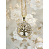 superbe pendentif arbre de vie or et chaine