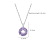 chaine argent plauqé or blanc pendentif medaille etoile violet mariage saint valentin