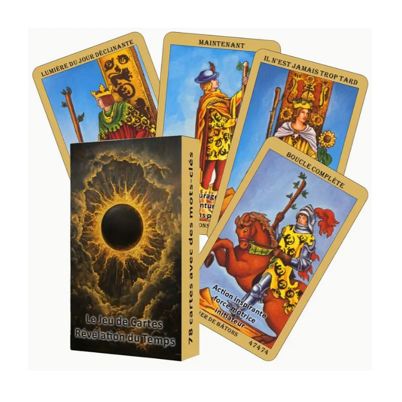 carte tarot de révélation du temps, français, message, guidance, affirmation tarot de marseille